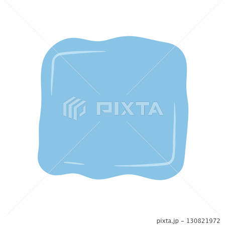 Blue hand drawn frame with an organic wavy border and squiggle shape as a playful rectangle blob. Doodle template for background or text, unique border design for creative card or label. 130821972