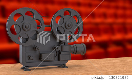 The Black camera for cinema or entertainment concept 3d Rendering The Black camera for cinema or entertainment concept 3d Rendering 130821983