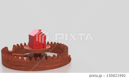 The Red House on Bear Trap for Property or Building Business 3d Rendering. 130821992