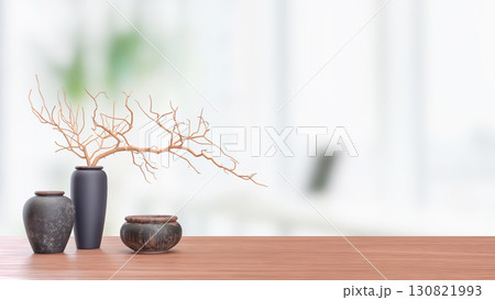 The Black terracotta Decor Japanese style for Background concept 3d Rendering. The Black terracotta Decor Japanese style for Background concept 3d Rendering. 130821993