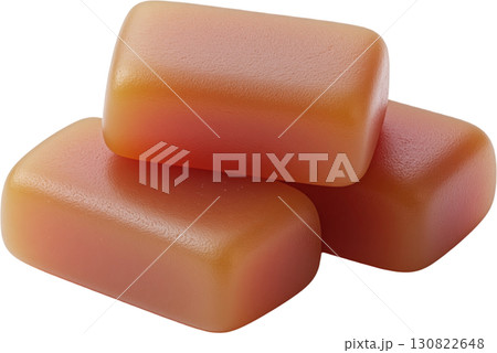 caramel candies on a background 130822648