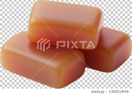 caramel candies on a background 130822648