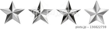 シルバーの星のパターンイラスト 130822739