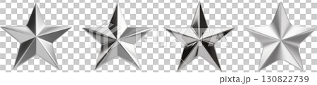 シルバーの星のパターンイラスト 130822739