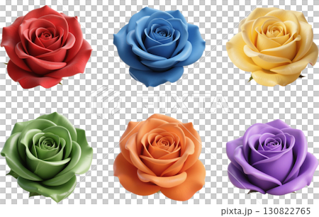 Various rose flowers 130822765