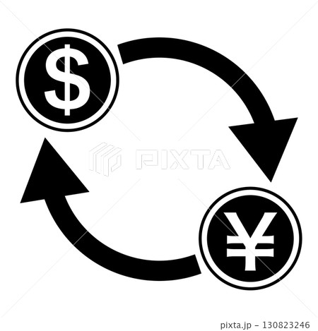 円とドルの交換　両替　為替 130823246