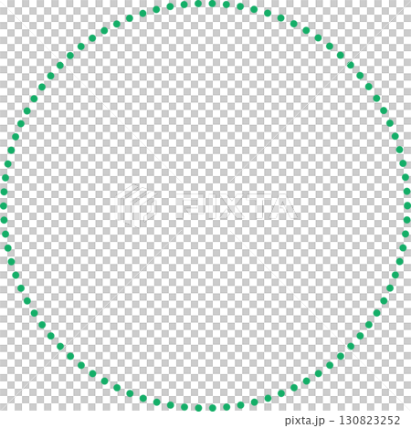 一個簡單的圓形圖示。綠色。虛線加圓點。簡單易用。 130823252