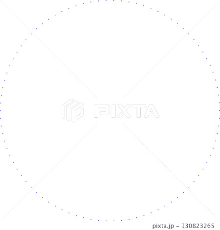 シンプルな正円のアイコン。紫色。丸いドットの破線。シンプルで使いやすい。 130823265