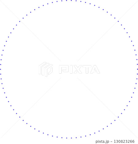 シンプルな正円のアイコン。紫色。丸いドットの破線。シンプルで使いやすい。 130823266