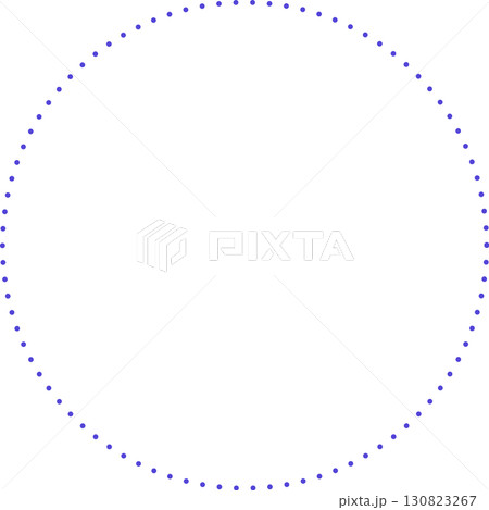 シンプルな正円のアイコン。紫色。丸いドットの破線。シンプルで使いやすい。 シンプルな正円のアイコン。紫色。丸いドットの破線。シンプルで使いやすい。 130823267