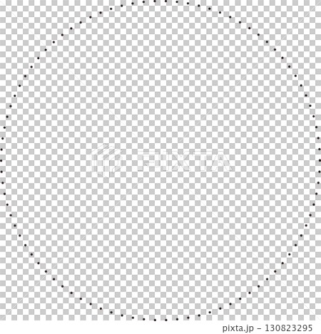 シンプルな円のサークルフレーム。黒のドットで描かれた正円。広いテキストスペースで使いやすい。 130823295