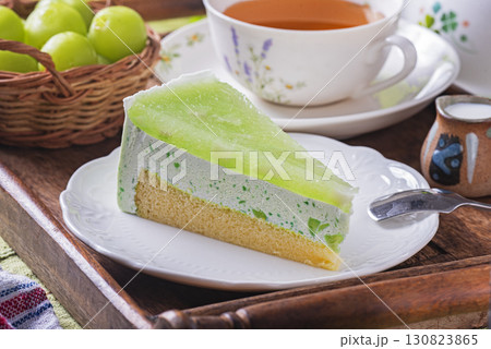 Pickled green mango mousse cake Pickled green mango mousse cake 130823865