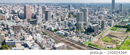 空撮「埼玉県」荒川河川敷から川口市中心街を撮影 空撮「埼玉県」荒川河川敷から川口市中心街を撮影 130824164