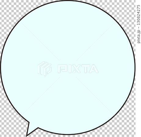 A simple round speech bubble with a black frame. The text space is mint green. Ample text space. 130824275