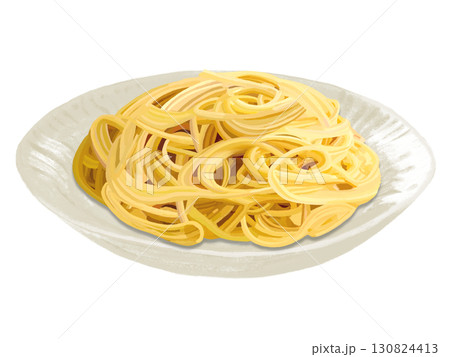 ゆでパスタ（皿付き） 130824413