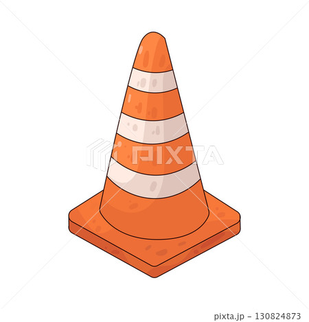 illustration of traffic cone 130824873