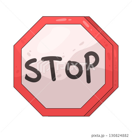 illustration of stop sign 130824882