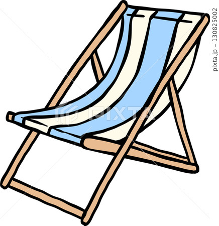 Hand Drawn Striped Beach Chair, Fisherman Aesthetic 130825002