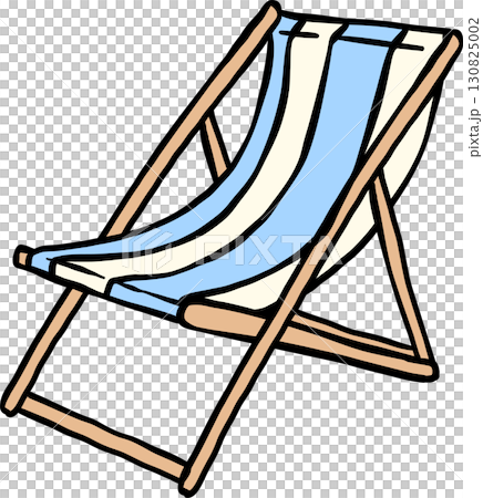 Hand Drawn Striped Beach Chair, Fisherman Aesthetic 130825002