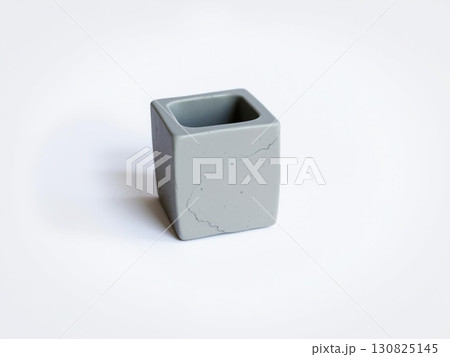 Minimalist concrete pot for small plants or desk accessories 130825145