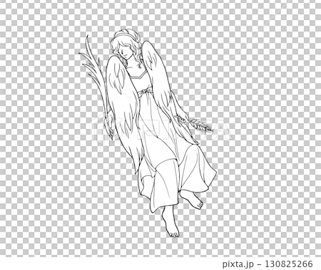 おとめ座の人物の線画イラスト 130825266
