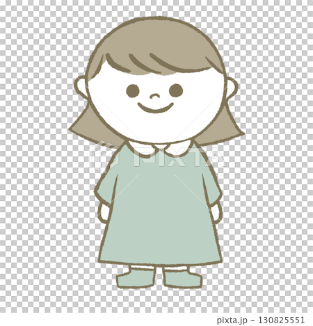 ワンピースを着た女の子 ワンピースを着た女の子 130825551