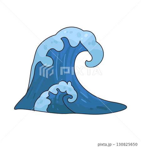 illustration of ocean wave illustration of ocean wave 130825650