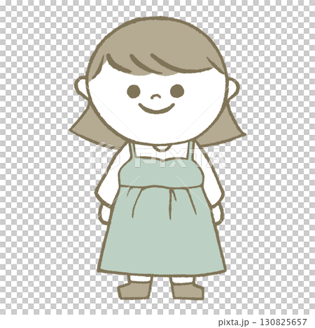 A girl in a dress 130825657