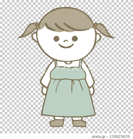 ワンピースを着た女の子 ワンピースを着た女の子 130825670