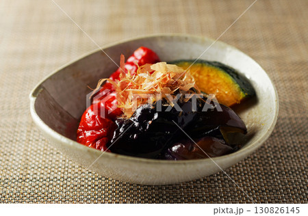 赤万願寺とうがらしと茄子の煮びたし 赤万願寺とうがらしと茄子の煮びたし 130826145