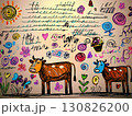 子供が描いたような牛のイラスト 130826200