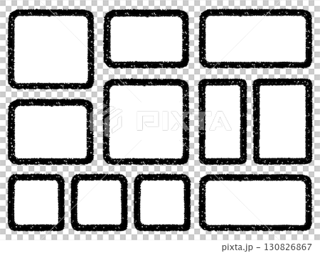 Crayon Line Rounded Square Frame Set/Black Crayon Line Rounded Square Frame Set/Black 130826867