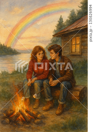 手つなぎ 手をとる 130826994