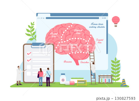 医療・医学をモチーフにしたベクターイラスト (脳) 医療・医学をモチーフにしたベクターイラスト (脳) 130827593