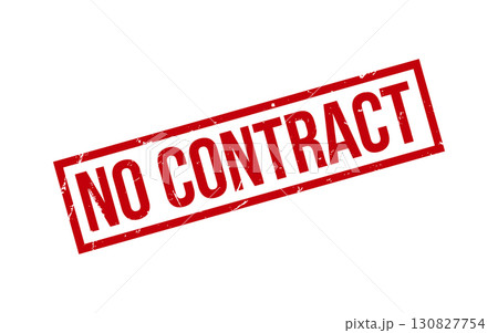 Red No Contract Rubber Stamp Seal Vector 130827754