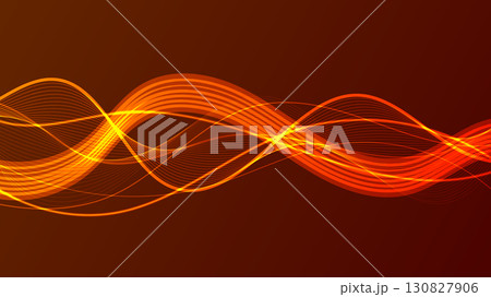 Abstract Digital Wave with Flowing Lines and Glowing Particles. Abstract Digital Wave with Flowing Lines and Glowing Particles. 130827906