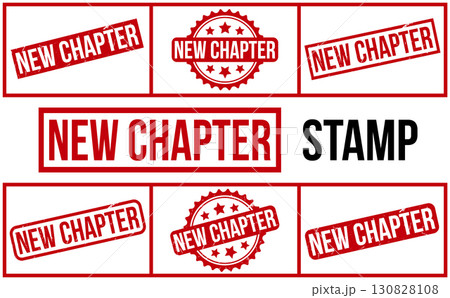 New Chapter rubber grunge stamp set vector New Chapter rubber grunge stamp set vector 130828108