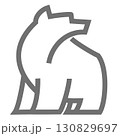 熊のシルエット 130829697