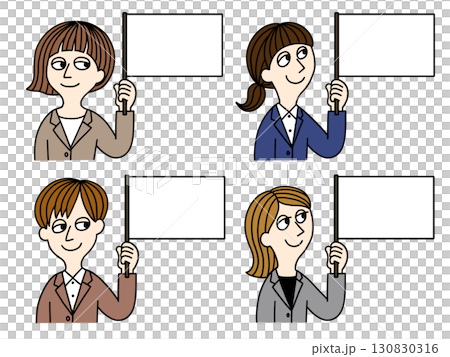 旗を持つビジネスウーマン 旗を持つビジネスウーマン 130830316