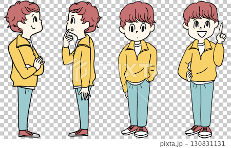 男性全身像　セット 130831131