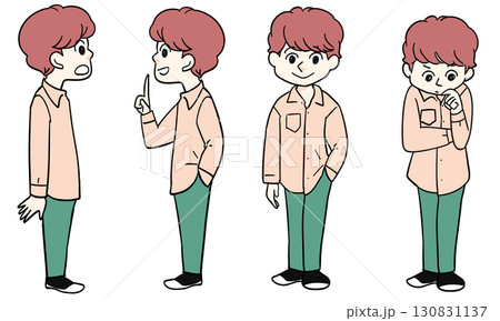 男性全身像　セット 130831137