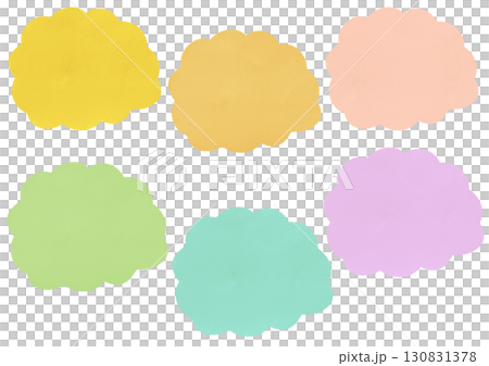 Colorful fluffy frame illustration material 130831378