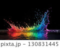 背景素材　カラフルな水しぶき 130831445