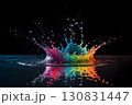 背景素材　カラフルな水しぶき 130831447
