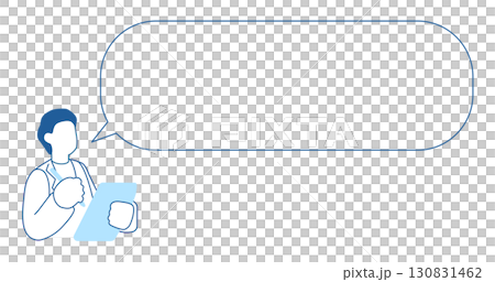 Doctor explaining illustration vector speech bubble 130831462