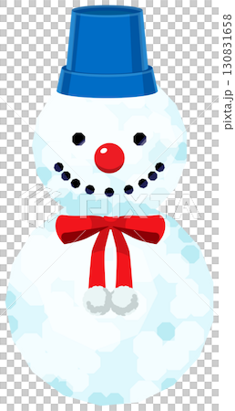 雪だるま二段、楽しい装飾いっぱい 130831658