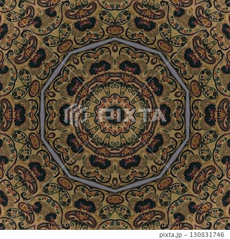 Turkish embroidery and batik art work for screen printing carpet, rug, fabric, tiles and flooring. Pattern design for the home decor, wrapping paper, curtains, wall covering etc 130831746