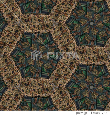 Turkish embroidery and batik art work for screen printing carpet, rug, fabric, tiles and flooring. Pattern design for the home decor, wrapping paper, curtains, wall covering etc 130831782