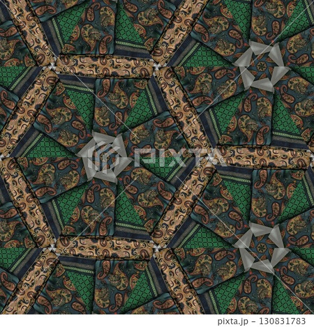 Turkish embroidery and batik art work for screen printing carpet, rug, fabric, tiles and flooring. Pattern design for the home decor, wrapping paper, curtains, wall covering etc 130831783