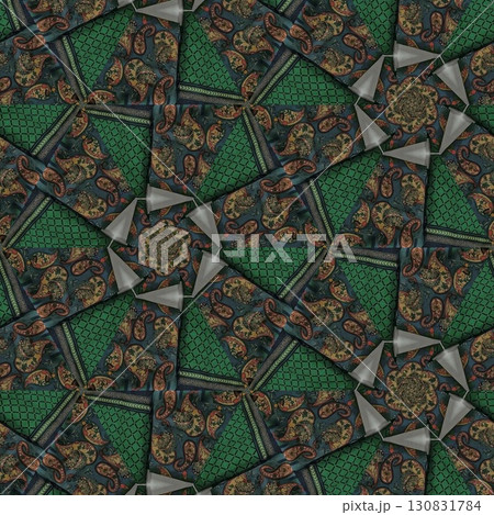 Turkish embroidery and batik art work for screen printing carpet, rug, fabric, tiles and flooring. Pattern design for the home decor, wrapping paper, curtains, wall covering etc 130831784